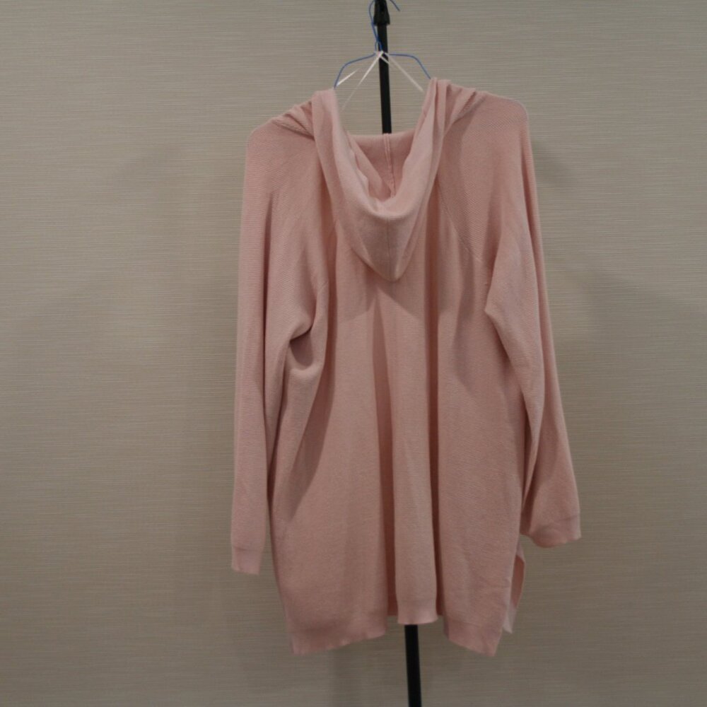 Cyrus Hooded Open Front Cardigan, Light Pink, Size 3X - Picture 4 of 4